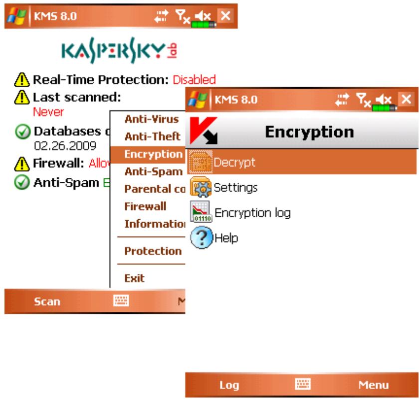 KASPERSKY LAB MOBILE SECURITY 8.0 - DATA DECRYPTION - 1