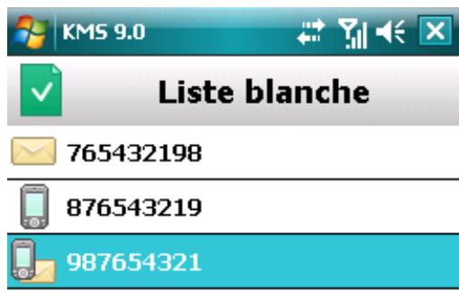 KASPERSKY LAB MOBILE SECURITY 9.0 - AJOUT d'un enregistrement à la LISTE blanche - 1