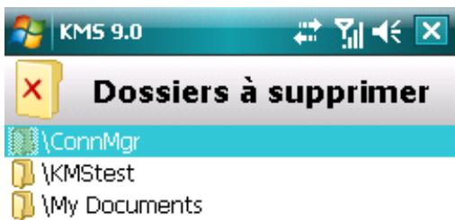 KASPERSKY LAB MOBILE SECURITY 9.0 - Composition de la LISTE des dossiers à supprimer - 1
