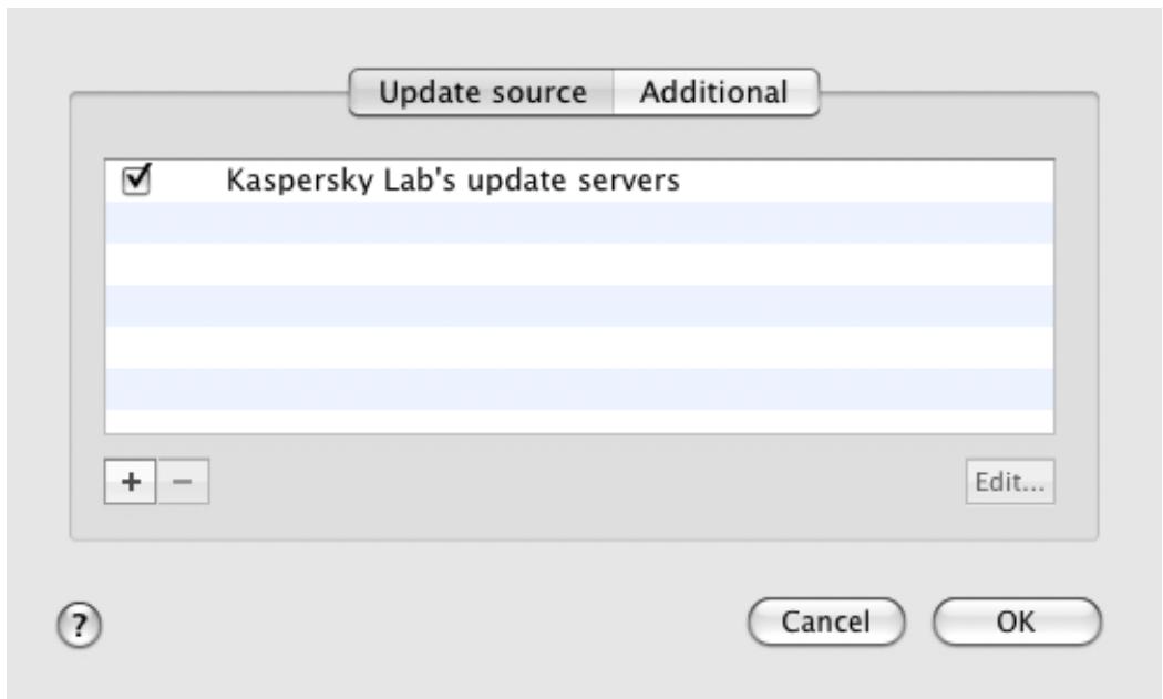 KASPERSKY LAB ANTI-VIRUS 2011 V8.0.4 - SELECTING AN UPDATE SOURCE - 1