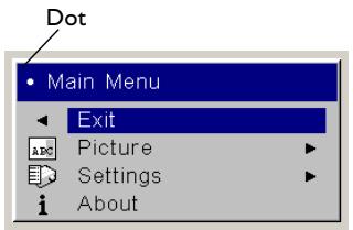 ASK PROXIMA C440 - Using the menus - 1