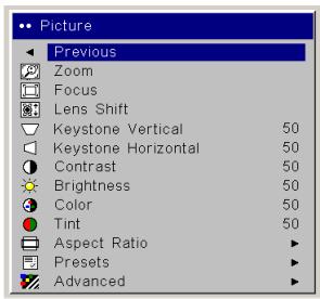 ASK PROXIMA C450 - Picture menu - 6