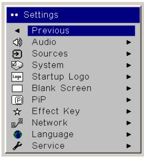 ASK PROXIMA C450 - Settings menu - 1