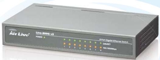 AIRLIVE LIVE-800G V3 - 8-port Gigabit Ethernet Switch - 1