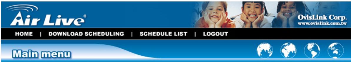 AIRLIVE MU-5000FS - The Main menu of Download page will display as below. - 1