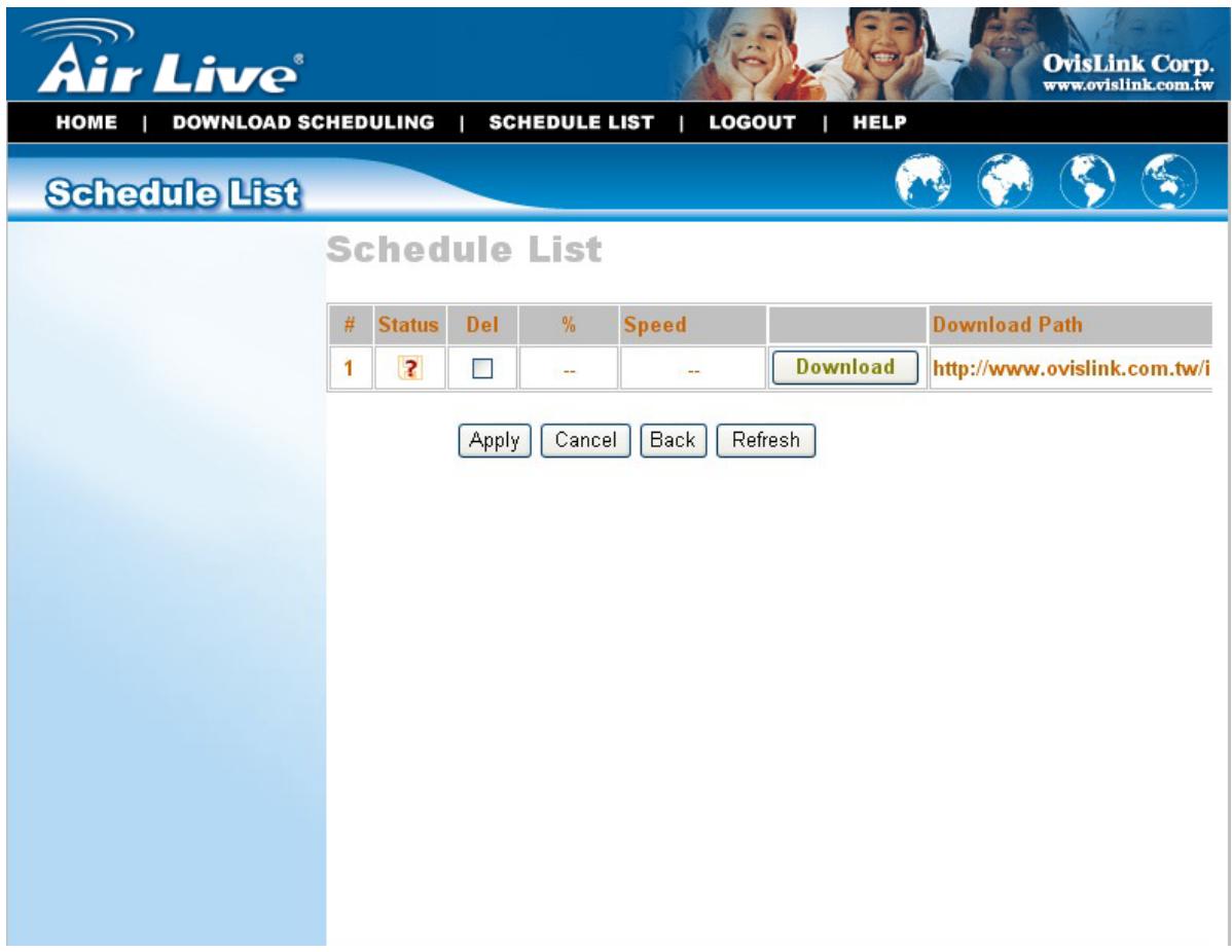 AIRLIVE MU-5000FS - Schedule List - 1