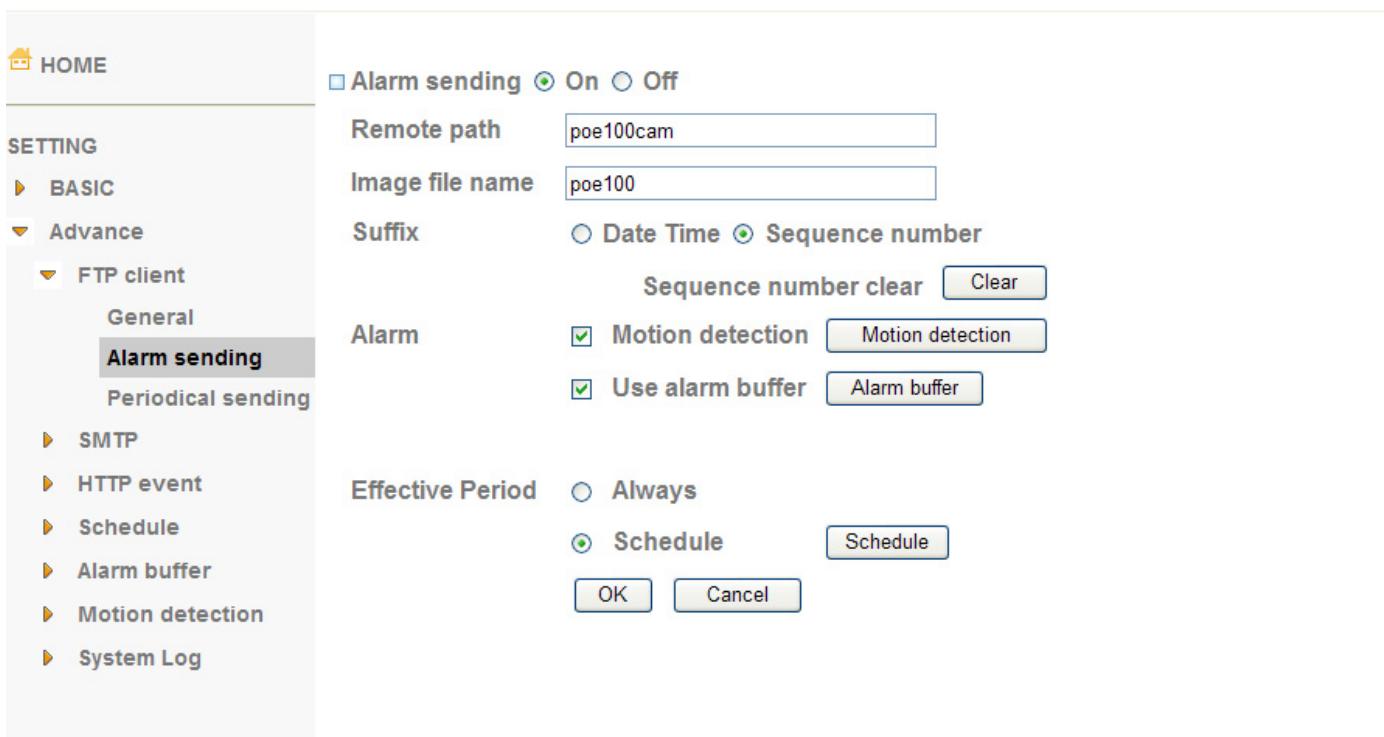 AIRLIVE POE-100CAM - Alarm sending - 1