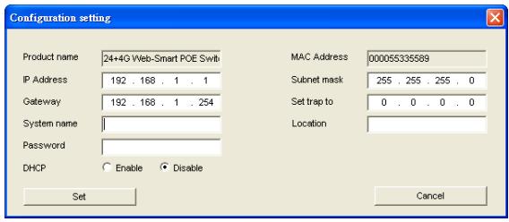 AIRLIVE POE-FSH2442G - Device Setting - 1