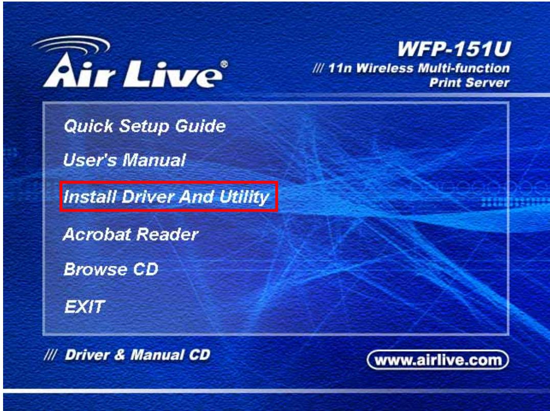 AIRLIVE WFP-151U - Software Installation - 1