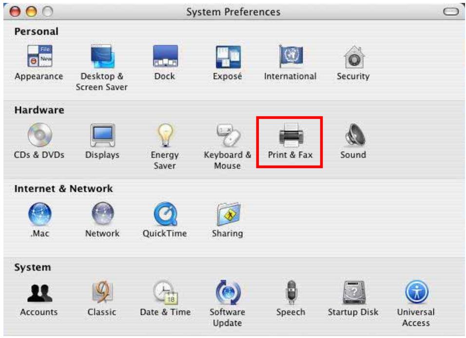 AIRLIVE WFP-151U - Click "Print &amp; Fax". - 1
