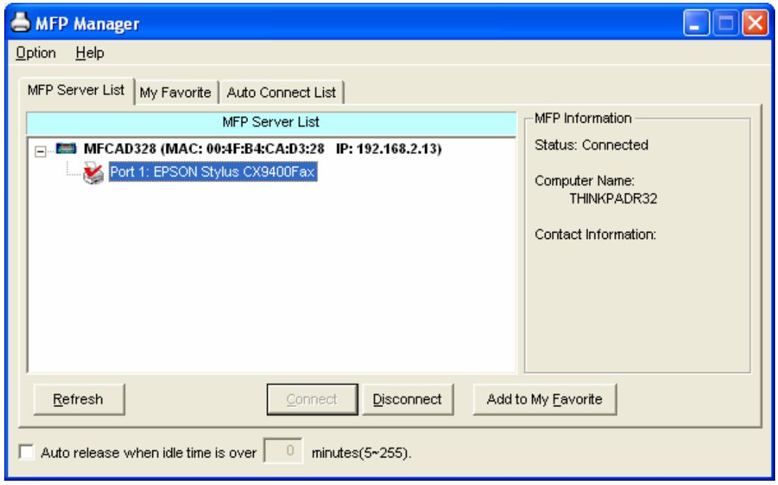 AIRLIVE WFP-151U - MFP Server List - 1