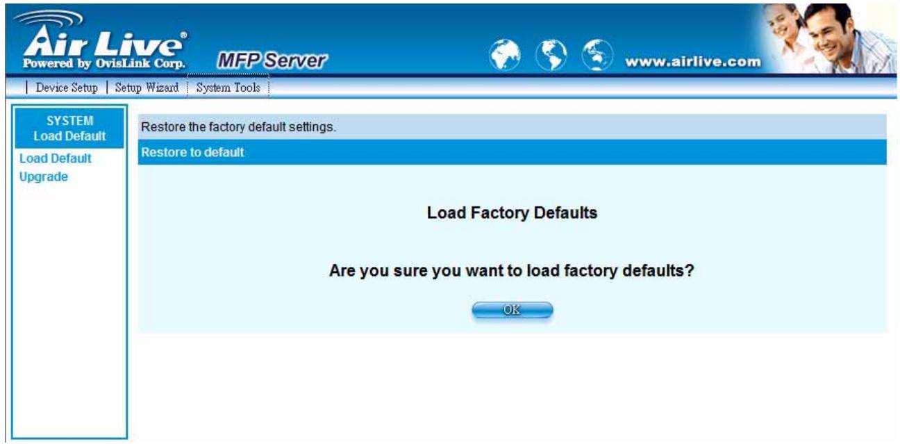 AIRLIVE WFP-151U - Load Default - 1
