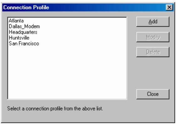 DAXTEN DOMINION KSX - To Create a Connection Profile: - 1