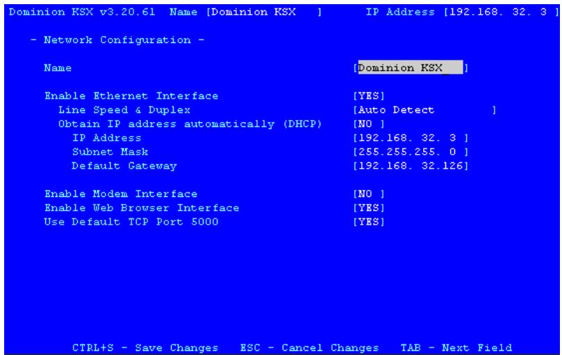 DAXTEN DOMINION KSX - Network Configuration - 2