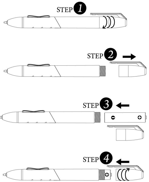 GENUIS MOUSEPEN M508 - Changing the pen battery - 1