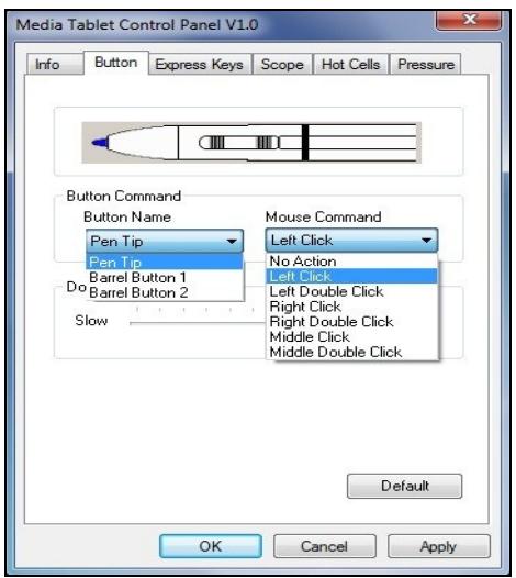 GENUIS MOUSEPEN M508W - Button Name - 1
