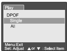 GENUIS P633 - DPOF Settings - 2