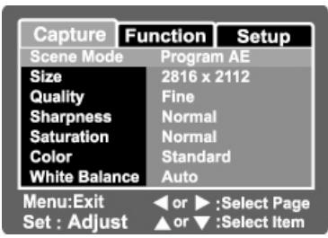 GENUIS P635 - Still Image Menu (Capture) - 2
