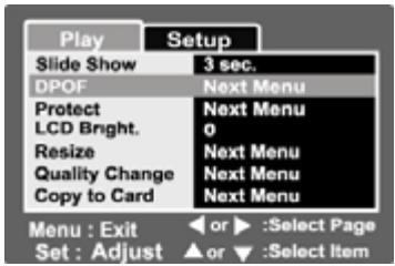 GENUIS P635 - DPOF Settings - 1