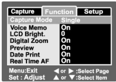 GENUIS P635 - Still Image Menu (Function) - 1