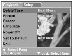 GENUIS P713 - Setup Menu (in Capture/Video/Playback Menu) - 3