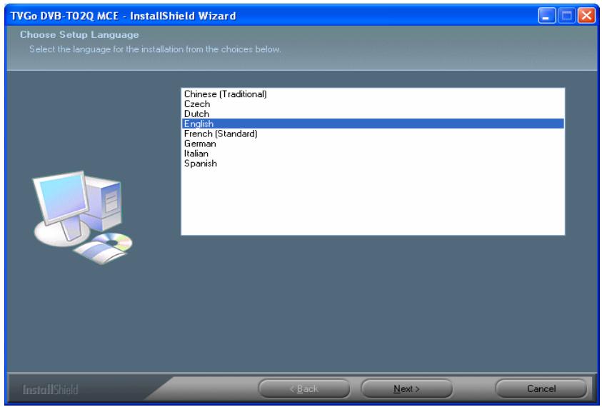 GENUIS TVGO DVB-T02Q MCE - Software installation - 4