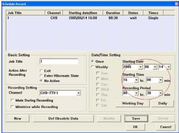 GENUIS TVGO DVB-T02Q MCE - Date / Time Setting - 1
