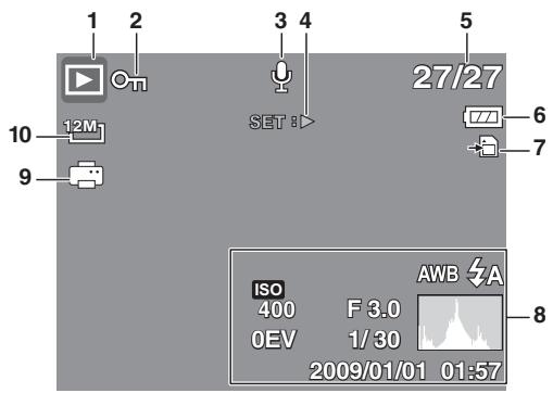 GENUIS V1200 - Playback Mode Screen Layout - 1