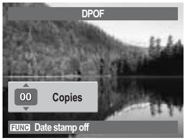 GENUIS V1200 - To reset DPOF: - 1