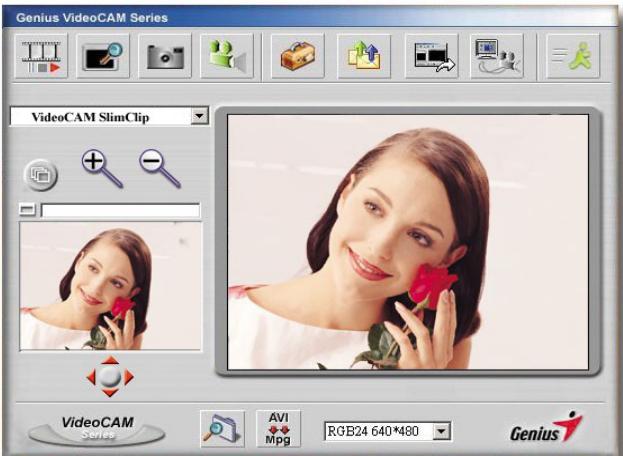 GENUIS VIDEOCAM SLIMCLIP - Function description for the major icon - 1