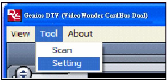GENUIS VIDEOWONDER CARDBUS DUAL - Setting - 1
