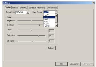 GENUIS VIDEOWONDER DVB - Display Settings - 1