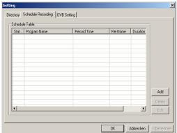 GENUIS VIDEOWONDER DVB - Schedule Recording - 1