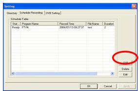 GENUIS VIDEOWONDER DVB - The Schedule Recording - 1