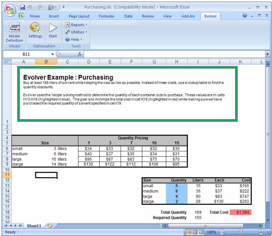 PALISADE EVOLVER 5.5 - Purchasing - 1