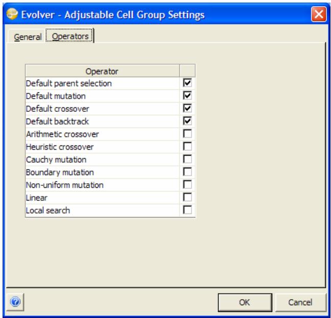 PALISADE EVOLVER 5.5 - Crossover and Mutation Rate - 1