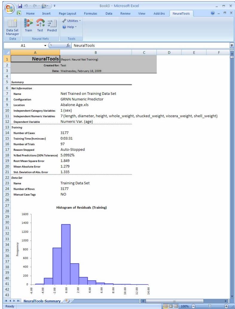 PALISADE NEURALTOOLS 5.5 - Training Reports - 1