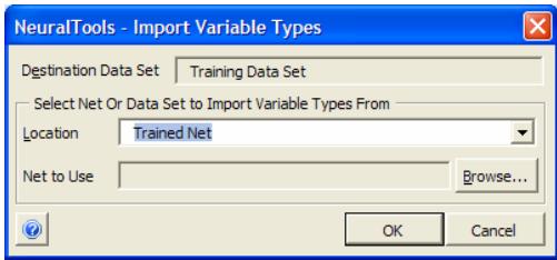 PALISADE NEURALTOOLS 5.5 - Data Set Manager Dialog Box - 2