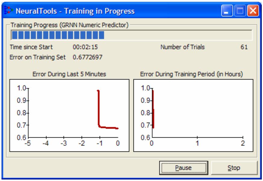 PALISADE NEURALTOOLS 5.5 - Training Progress Window - 1