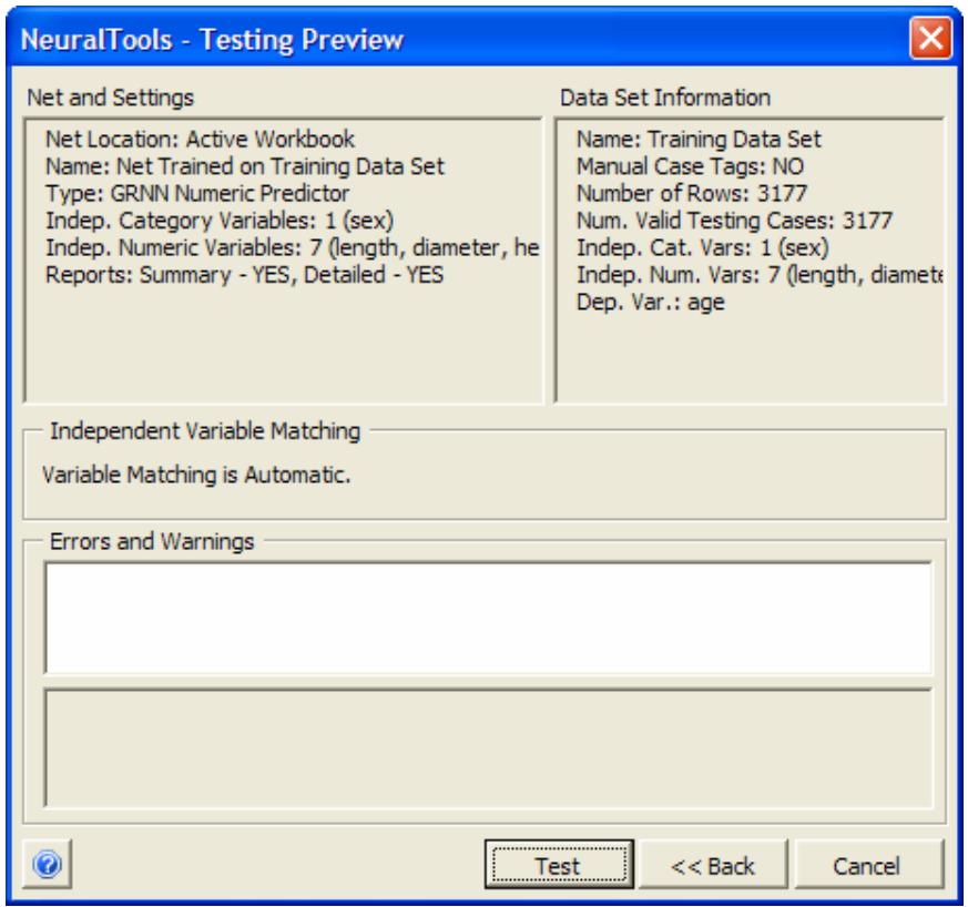 PALISADE NEURALTOOLS 5.5 - Testing Preview Dialog - 1