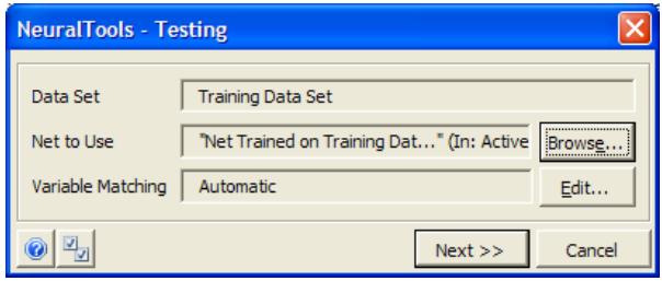 PALISADE NEURALTOOLS 5.5 - Testing a Network - 1
