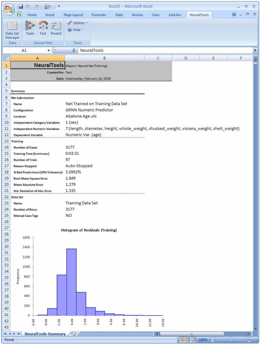 PALISADE NEURALTOOLS 5.5 - Training Reports - 1