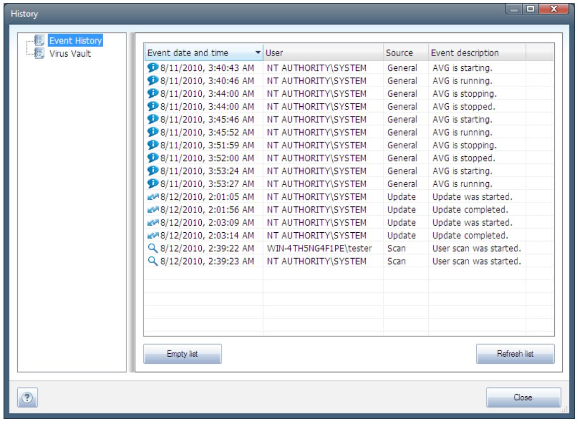 GRISOFT ANTI-VIRUS 2011 - Event History - 1