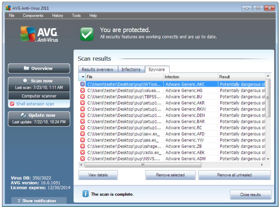 GRISOFT ANTI-VIRUS 2011 - Spyware Tab - 1