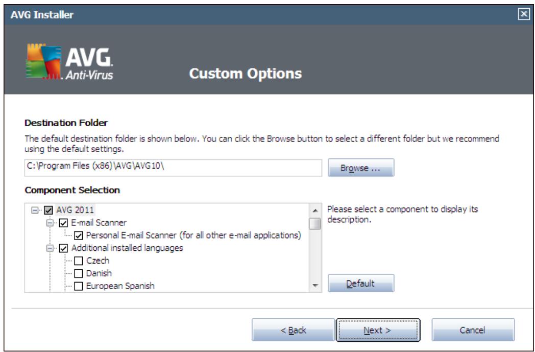 GRISOFT ANTI-VIRUS 2011 - 4.4.Custom options - 1