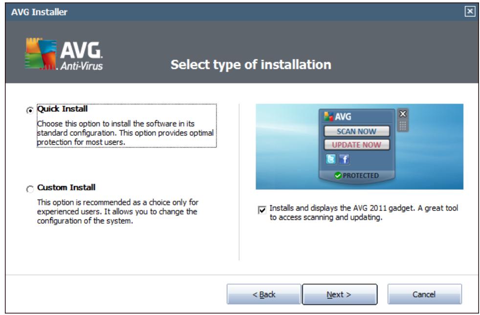 GRISOFT ANTI-VIRUS 2011 - Select type of installation - 1