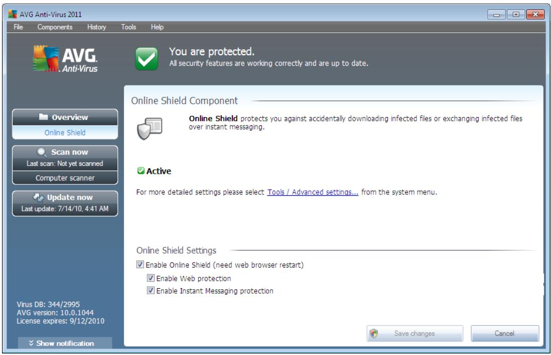 GRISOFT ANTI-VIRUS 2011 - Online Shield Interface - 1