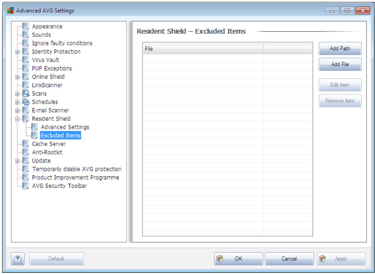 GRISOFT ANTI-VIRUS 2011 - Excluded items - 1