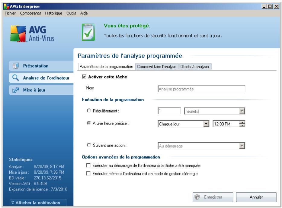 GRISOFT AVG 8.5 FILE SERVER - Paramètres de la programmation - 1