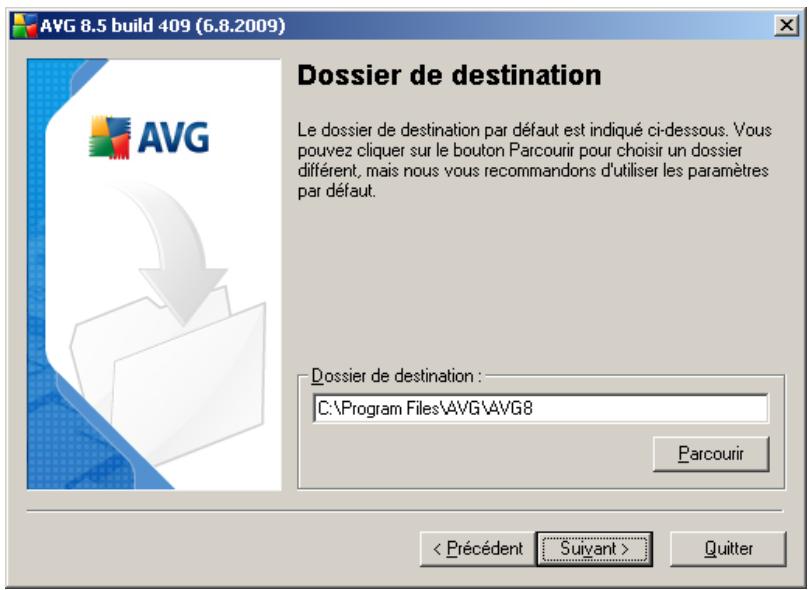GRISOFT AVG 8.5 FILE SERVER - Installation personnalisée - dossier de destination - 1